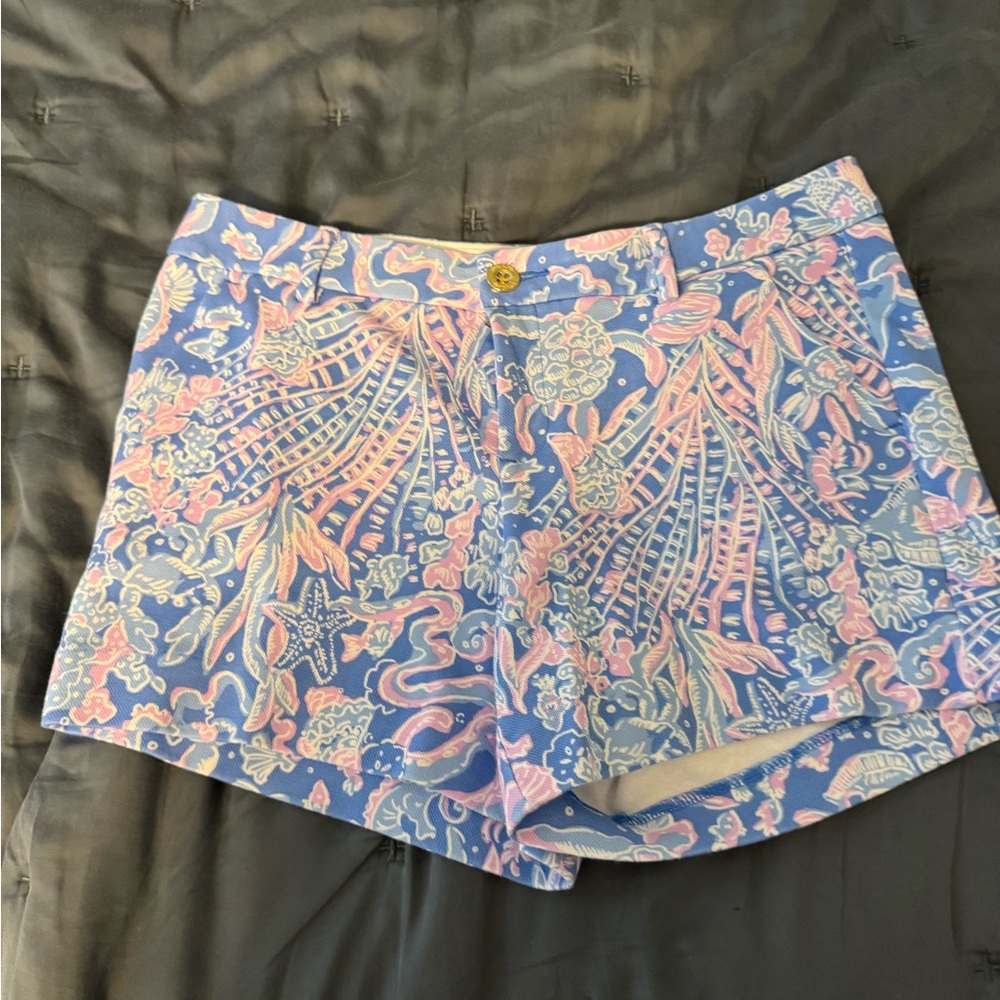 Lilly Pulitzer 5" Callahan Knit Short Boca Blue Sea What I Sea Size 8